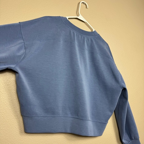Lululemon Perfectly Oversized Crop Crew modal Crewneck Softstreme Soft Denim B - Picture 11 of 15